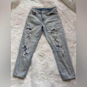 Distressed Light Blue Jeans